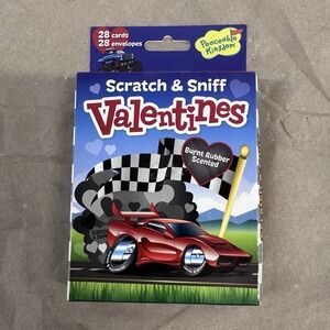 Peaceable Kingdom 28 Scented Valentine's Car Racing Cards & Envelopes